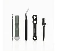 Sharplace 4 Piezas Kit Mantenimiento Carretes Pesca Juego Reparación Herramientas Llave Destornillador Pinza Cepillo Acero Inoxidable y Plásticos Durables con