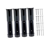 Sharplace 4 Piezas Soporte para Caña de Pescar Portátil Tubo para Fijar Caña Organizador de Almacenamiento Material de Aleación de Aluminio Adecuado para Barco, Negro
