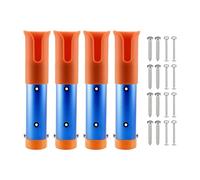 Sharplace 4 Piezas Soporte para Caña de Pescar Portátil Tubo para Fijar Caña Organizador de Almacenamiento Material de Aleación de Aluminio Adecuado para Barco, Naranja Azul