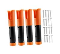 Sharplace 4 Piezas Soporte para Caña de Pescar Portátil Tubo para Fijar Caña Organizador de Almacenamiento Material de Aleación de Aluminio Adecuado para Barco, Naranja Negro