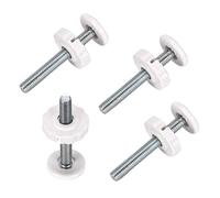 Sharplace 4 Varillas Roscadas para Puerta, Resistentes Y Fáciles de Instalar, para Barandillas de Escaleras Y Hogares, Blanco