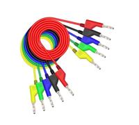 Sharplace 5 Cables de Prueba con Conector Banana, Cable Banana de Cobre Flexible, Accesorios de Prueba Compactos, Resistentes Y Profesionales, 1000 V, 15 a, 300cm