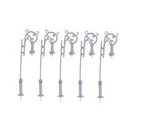 Sharplace 5 Piezas de Farolas para de Tren, Escala 1:87, Luz Blanca Cálida, Calibre H0, Y Mini Farolas LED, Gris