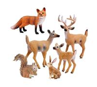 Sharplace 6 Piezas de Animales del Bosque para Juegos Imaginativos, Artículos de Mesa para Fiestas.