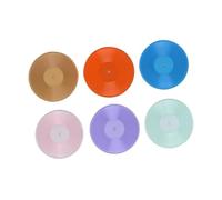 Sharplace 6 Piezas de Discos de Vinilo en Miniatura a Escala 1:6, Decoración de Y Escenas de La Vida, Accesorios para Casa de Muñecas Y Dormitori, con Marrón