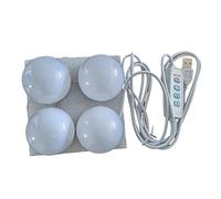 Sharplace 6 Piezas Luces de Espejo LED USB para Tocador Bombillas de Luz Ajustables Accesorios de Tocador Tira Luminosa sin Radiación Adecuada para Maquillaje