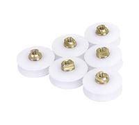 Sharplace 6 Piezas Rodillo Puerta Ducha Rueda Sustitución Diseño Tornillo Nylon Refuerzo Latón Funcional Adecuado para Mampara y Espacios Domésticos