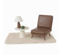 Sharplace 6 Piezas Sofá en Miniatura con Sillón Mesa Auxiliar Lámpara Alfombra Juego Completo de Mobiliario para Escena Acogedora Materiales Variados Escala 1 12 Adecuado para Vitrinas Estantes