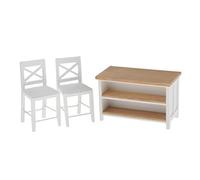 Sharplace Accesorios en Miniatura para Casas de Muñecas a Escala 1/12, Mini Muebles de Madera de Simulación, Sillas de gabinete de 3 Piezas