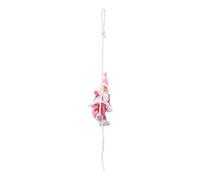 Sharplace Adorno Navideño de Papá Noel con Cuerda de Escalada, Divertido para Instalar, Decoración Coleccionable para Fiestas, Muñeco Colgante de Juguete, Rosa, Individual