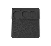Sharplace Alfombrilla de para Café Base Antideslizante de Silicona Soporte para Accesorios de Espresso Área de Drenaje Texturizada Adecuada para Cocina del Hogar Oficina Cafetería, Negro