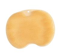 Sharplace Alfombrilla para ducha, herramienta para limpiar pies, accesorios de baño que ahorran espacio, estropajo para espalda, estropajo para el baño, Amarillo