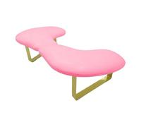 Sharplace Almohada de mano para decoración de uñas, soporte de mano para decoración de uñas en forma de U, con inclinación de 15°, accesorios para mesa de uñas, Rosa