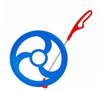 Sharplace Aro Rodante Infantil Aro de Empuje Juguete de Exterior Rueda de Juego con Mecanismo de Rodaje Suave y Estructura Reforzada Ayuda a Guiar la Rueda en, Azul, Mediano
