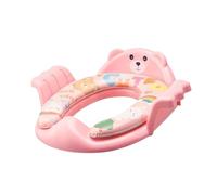 Sharplace Asiento de Inodoro Resistente, Adecuado para La Mayoría de Los Inodoros, Cómodo Cojín de Inodoro con Rejilla Protectora para El Hogar, Hotel, Baño, In, Rosa