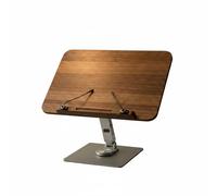 Sharplace Atril de Libros Giratorio Soporte Lector Estante Brazo de Aviación Ajustable Base Estable Antideslizante Clips de Silicona Madera de Adecuado para Estudio Cocina Trabajo, L, Rotatable