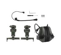 Sharplace Auriculares para Casco con Micrófono, Protección Portátil, Orejeras para Cortar El Césped, Comunicarse, Verde