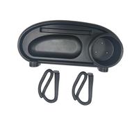 Sharplace Bandeja Universal para Aperitivos con Portavasos, Desmontable, Antideslizante, Accesorio de Viaje, Reposamanos, Plato, Brazo Flexible con Agarre.