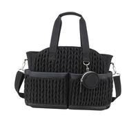 Sharplace Bolsa de Pañales de Viaje, Versátil, Regalo para Mamá Y Papá, Impermeable, para Guardar Artículos Esenciales en Viajes de IDA, Negro