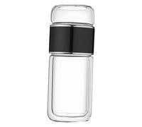 Sharplace Botella Infusora de Té, Taza de Viaje de Doble Prueba de Fugas para Té de, Botella de Té de 350 Ml, Vaso Pequeño para Té para Ex, Negro
