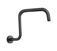 Sharplace Brazo de Ducha Extensión Brazo Recto Empotrado Material Acero Inoxidable Tomas de Agua para Cabezal Montaje en Pared Adecuado para Baño, negro