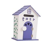 Sharplace Buzón de Madera para Pared, Ideal para Guarderías O Jardines de Infancia. Buzón de Estilo Rústico para Cartas. Medidas: 8.6 X 4.7 X 12.6 Pulgadas. Dec, púrpura
