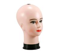 Sharplace Cabeza de maniquí femenino para sombreros, soporte de exhibición de pelucas, exhibición versátil de postizos, tocados ligeros, accesorio de