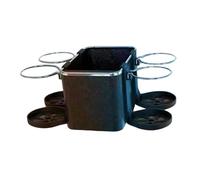 Sharplace Caja de Almacenamiento para Reposabrazos de Coche Versátil con 4 Portavasos, Accesorios para Automóviles, Organizador para Coche, Porta Pañuelos, Negro