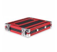 Sharplace Caja de Micrófono de Aluminio Organizador Portátil para Microfonía y Accesorios Audio Paneles Multiplex Acabado a Prueba de Adecuado para Escenarios Uso Doméstico KTV Fuera, Rojo