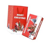 Sharplace Caja de Regalo Navideña, Tarjeta para Fiesta, Decoración Navideña, Huchas Plegables para Aniversario Y Boda, Rojo, tal como se describe