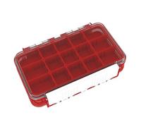 Sharplace Caja Organizadora de Anzuelos para Aparejos de Pesca, Contenedor Multifuncional para Señuelos de Pesca, Estuche de Almacenamiento de Cebos para Trucha, Rojo