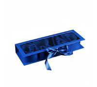 Sharplace Caja para Embalaje Festivo Tipo Letra Caja de Personalizada Caja para Flores Recipiente Rellenable en Cartón con Brillo Metálico Apto para Estudiantes, Azul, 43.5 15.3 6.8CM