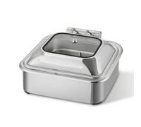 Sharplace Calentador Buffet Eléctrico Servidor, 41cm L X 43cm Ancho X 13cm Alto, Cuadrado, Marco De Lujo Calentamiento Eléctrico, Rejilla Única