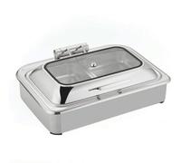 Sharplace Calentador Buffet Eléctrico Servidor, 58.5cm L X 43cm Ancho X 13cm Alto, Rectangular, Marco De Lujo Calentamiento Eléctrico, Rejilla Única