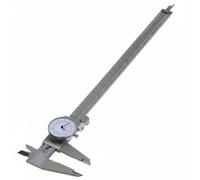 Sharplace Calibrador Vernier de Esfera Doble Calibrador Pie Medidor Estructura Sólida de Acero y Aguja Doble para Exactitud Adecuado para Talleres de Máquinas Fábricas Ensamblaje, 300MM