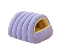 Sharplace Cama para Gato Cueva Acolchada Nido Removible Casa para Mascota Bolsa de Sueño Material Suave para Gatos Que Necesitan de Solitud, Púrpura Ligera, L