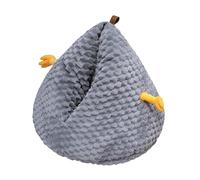 Sharplace Cama para Gato Cueva Autocontenida Nido Acolchado de Felpa Suave Forma Pollo Función Convertible Adecuada para Mascotas Pequeñas Y Hogar, Gris