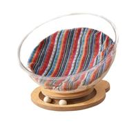 Sharplace Cama para Gatos Tipo Cápsula, Estable, Fácil de Limpiar, con Cojín, Resistente, Transparente, para Gatitos Y Gatos, Base del Oso