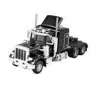 Sharplace Camión Modelo a Escala 1/32 con Neumáticos de Goma, Luces Y Sonido para Niños Y de Vacaciones, Negro