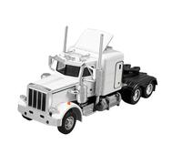 Sharplace Camión Modelo a Escala 1/32 con Neumáticos de Goma, Luces Y Sonido para Niños Y de Vacaciones, Blanco