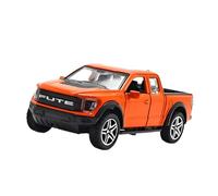 Sharplace Camioneta Miniatura, Escala 1:36, Fabricada en Metal, Modelo de Coche de Juguete, Decoración para Edades de 3 a 7 años, Idea de Regalo, Naranja