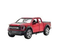 Sharplace Camioneta Miniatura, Escala 1:36, Fabricada en Metal, Modelo de Coche de Juguete, Decoración para Edades de 3 a 7 años, Idea de Regalo, Rojo