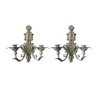 Sharplace Candelabro de 2 Piezas para Velas, candelabro para Festivales, Bodas, comedores, hogar, Montaje en Pared, versátil, Adorno de Mesa para Chimenea, Blanco