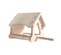 Sharplace Casa de Pájaros de Madera con Base de Malla, Nido Colgante para Pájaros, Ideal para El Patio Interior del Hogar.