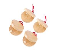 Sharplace Castañuelas de Madera, Instrumentos de Percusión, Juguetes Educativos, Castañuelas Musicales, Juguetes Rítmicos para Niños, 4 piezas