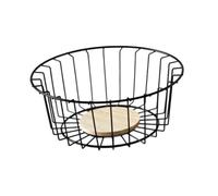 Sharplace Cesta de Alambre para Frutas, Cesta para Almacenar con Base, Soporte para Servir, Soporte para Refrigerios, Organizador de Metal, Ba, tal como se describe, 25cm X 9.5cm