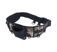 Sharplace Cinturón de Pesca Cinturón Ajustable para Cañas de Pescar con Soporte Reforzado Relleno de Poliéster y Ganchos para Accesorios Adecuado para Hombres, Camuflaje