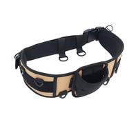 Sharplace Cinturón de Pesca Cinturón Ajustable para Cañas de Pescar con Soporte Reforzado Relleno de Poliéster y Ganchos para Accesorios Adecuado para Hombres, Caqui