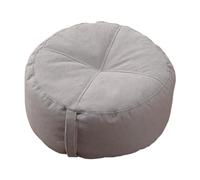 Sharplace Cojín Redondo de Suelo Almohada Decorativa para Meditación en Lino Suave Multifuncional Adecuada para Sala Dormitorio Oficina Balcón, Gris, Individual
