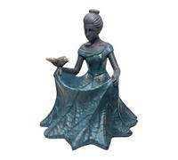 Sharplace Comedero para Pájaros Angel Curtsy, Bañera para Jardín Exterior, Estatua de Hada, Escultura Decorativa, Estación de Alimentación para Atraer Pájaros a